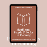 Significant People and Books in Planning AICP Study Guide