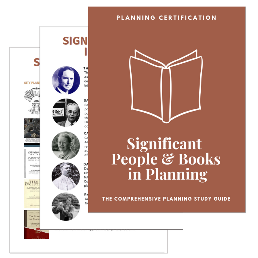Significant People and Books in Planning AICP Study Guide